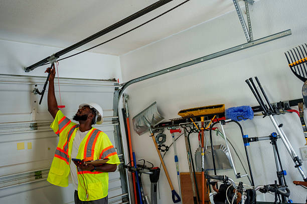 Professional Garage Door Panel Replacement technician working in Onancock, VA